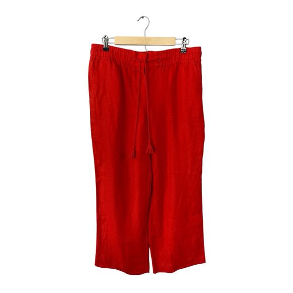 Red Straight Leg Women's Pants - Picture 1 of 4